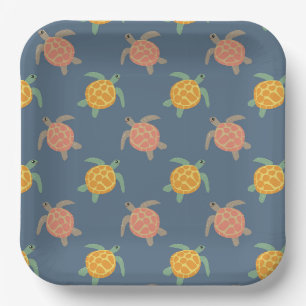 Turtle Paper Plates, Sea Turtle Birthday Party Plates