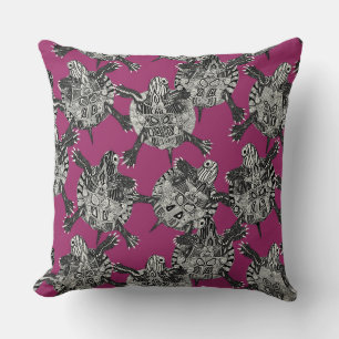 turtle party pink throw pillow
