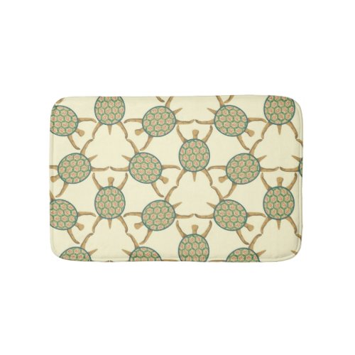 Turtle pattern bath mat
