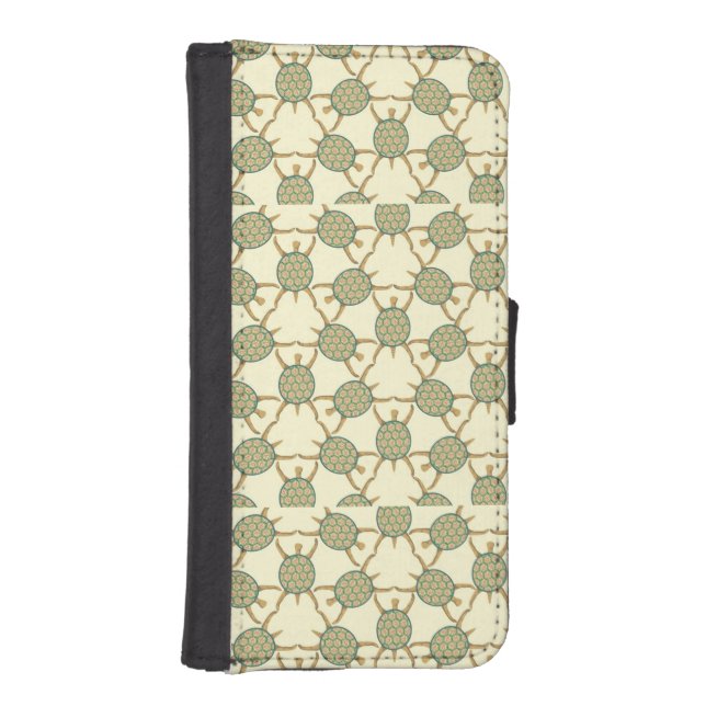 Turtle pattern iPhone wallet case (Front)