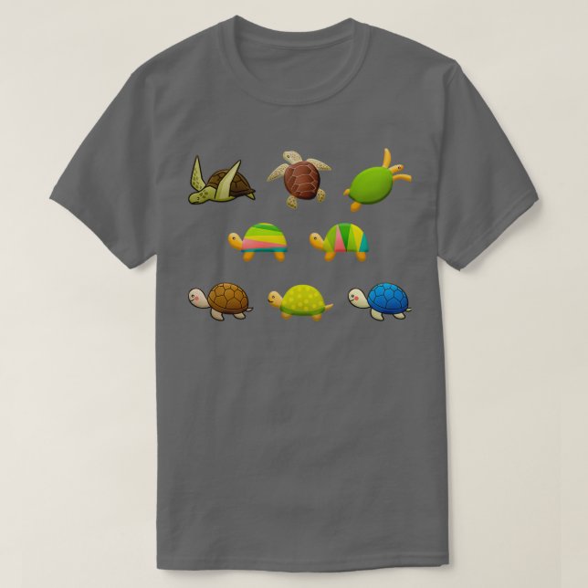 Turtle Pattern T-Shirt (Design Front)