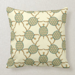 Turtle pattern throw pillow