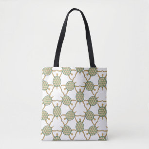 Turtle pattern tote bag