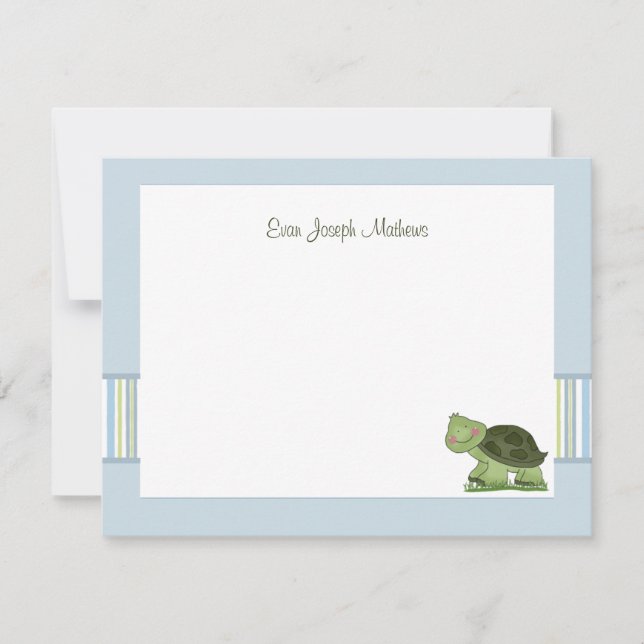 Turtle - Personalized Stationery / Notecard/ Thank Invitation (Front)
