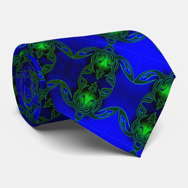 Turtle petroglyph neck tie (Rolled)