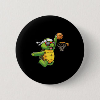 Turtle Playing Basketball Sports Sea Tortoise Play Button