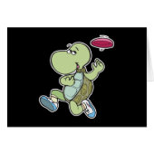 turtle playing frisbee (Front Horizontal)