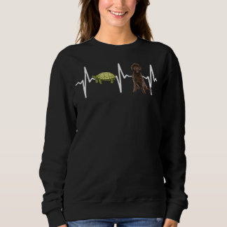 Turtle Portuguese Water Dog Heartbeat Dog Sweatshirt