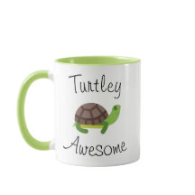 Turtle Pun Green Mug