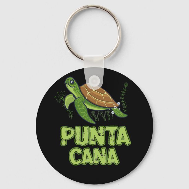 Turtle Punta Cana  Dominican Republic Souvenir Keychain (Front)