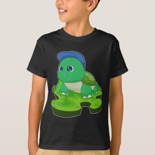 Turtle Pupil Cap School T_Shirt