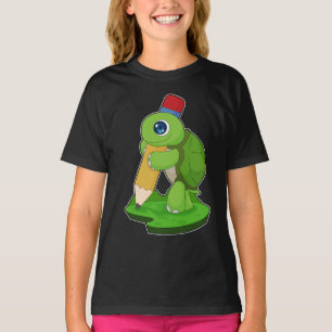 Turtle Pupil Pencil School T-Shirt