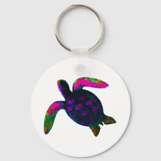 Turtle Purple The MUSEUM Zazzle Gifts Keychain