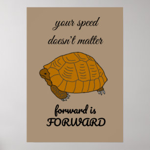 Turtle quote poster