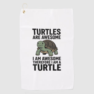 Turtle Quote Vintage Engraving Vector T-Shirt Desi Golf Towel