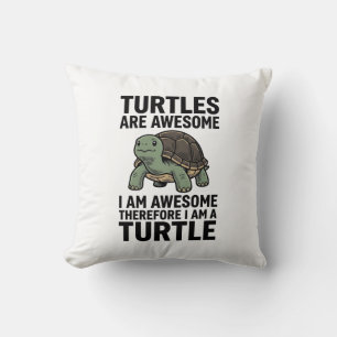 Turtle Quote Vintage Engraving Vector T-Shirt Desi Throw Pillow