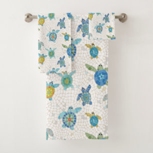 Turtle Race Mosaic Towel Set