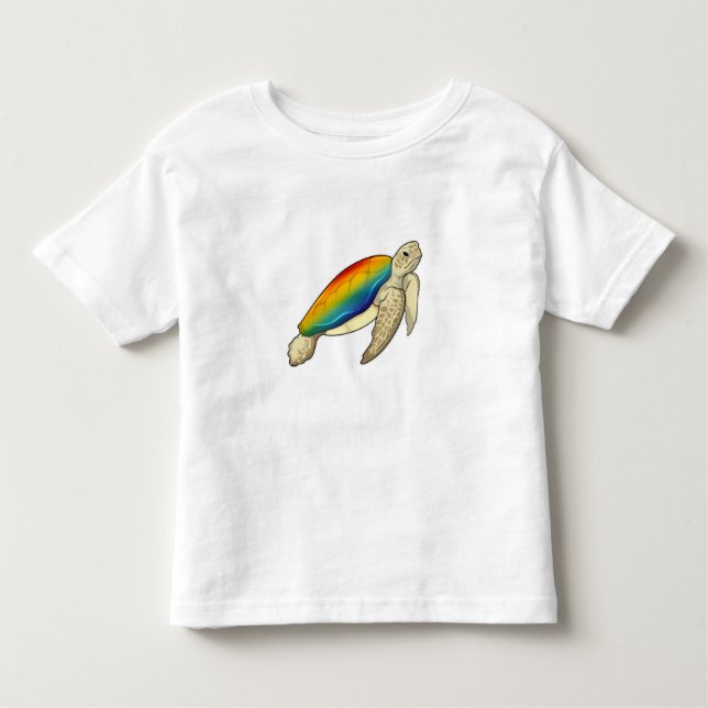 Turtle Rainbow Toddler T-shirt (Front)