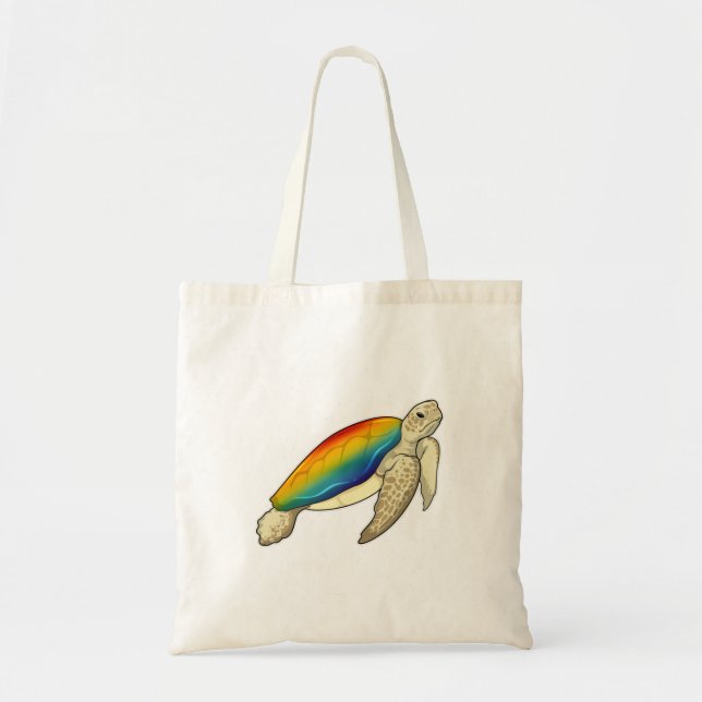 Turtle Rainbow Tote Bag (Front)