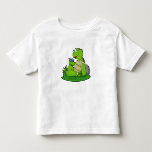 Turtle Reading Book Toddler T-shirt