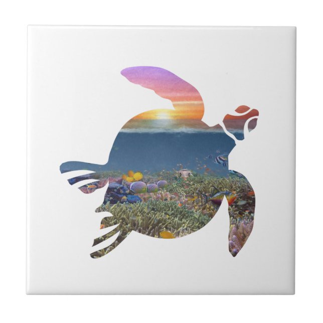Turtle Reef Ceramic Tile (Front)