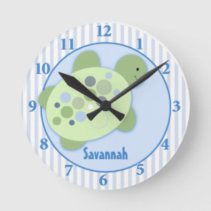 Turtle Reef Customized Nursery Wall Clock