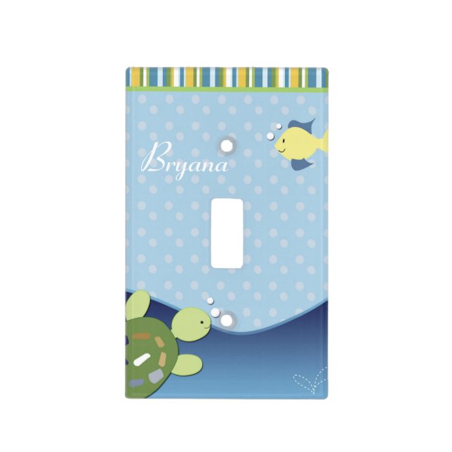 Turtle Reef Ocean Nursery Room Light Switch Cover (Front)