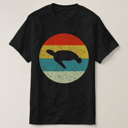 turtle retro vintage  silhouette 70s T_Shirt