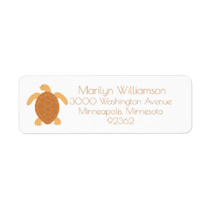 Turtle Return Address Label