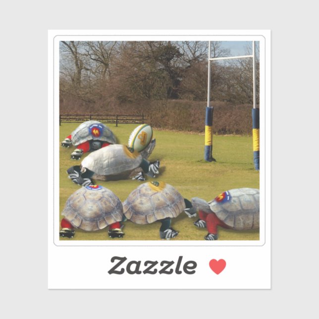 Turtle Rugby Sports Sticker (Sheet)
