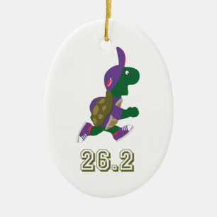 Turtle Runner 26.2 Ceramic Ornament