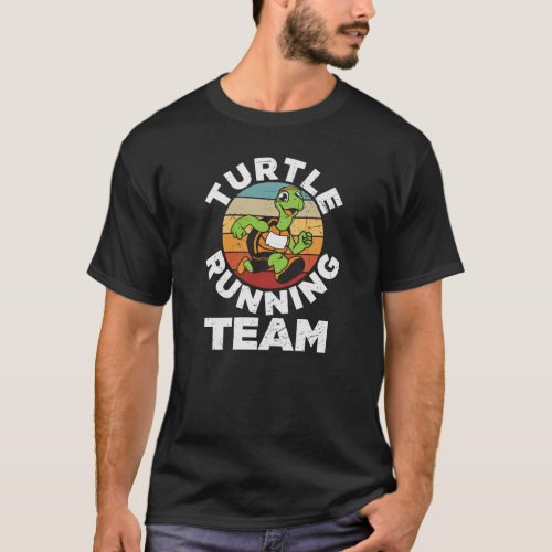 Turtle Running Team Funny Running T_Shirt