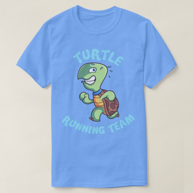 Turtle Running Team Run Marathons Sport Athletics T-Shirt (Design Front)