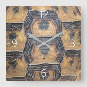 Turtle’s shell pattern square wall clock