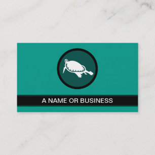 turtle sage green bubble business card