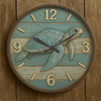 Turtle sea decor rustic coastal marine life