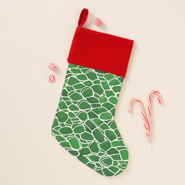 Turtle Shell Pattern Christmas Stocking (Front)