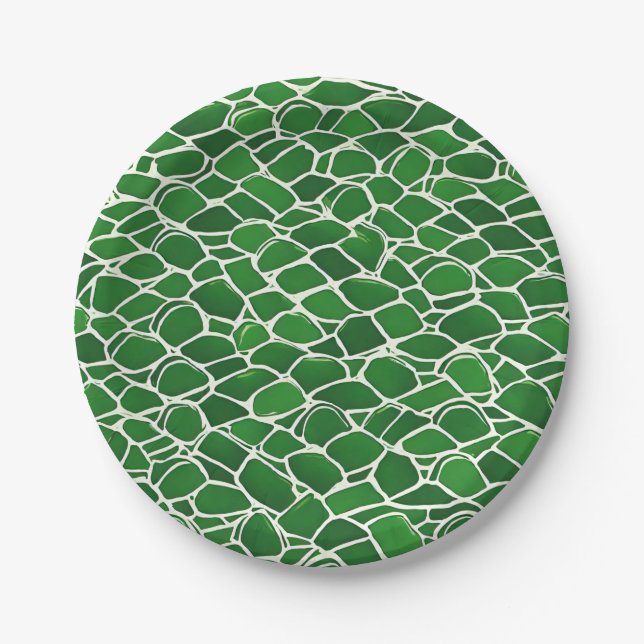 Turtle Shell Pattern Paper Plates (Front)