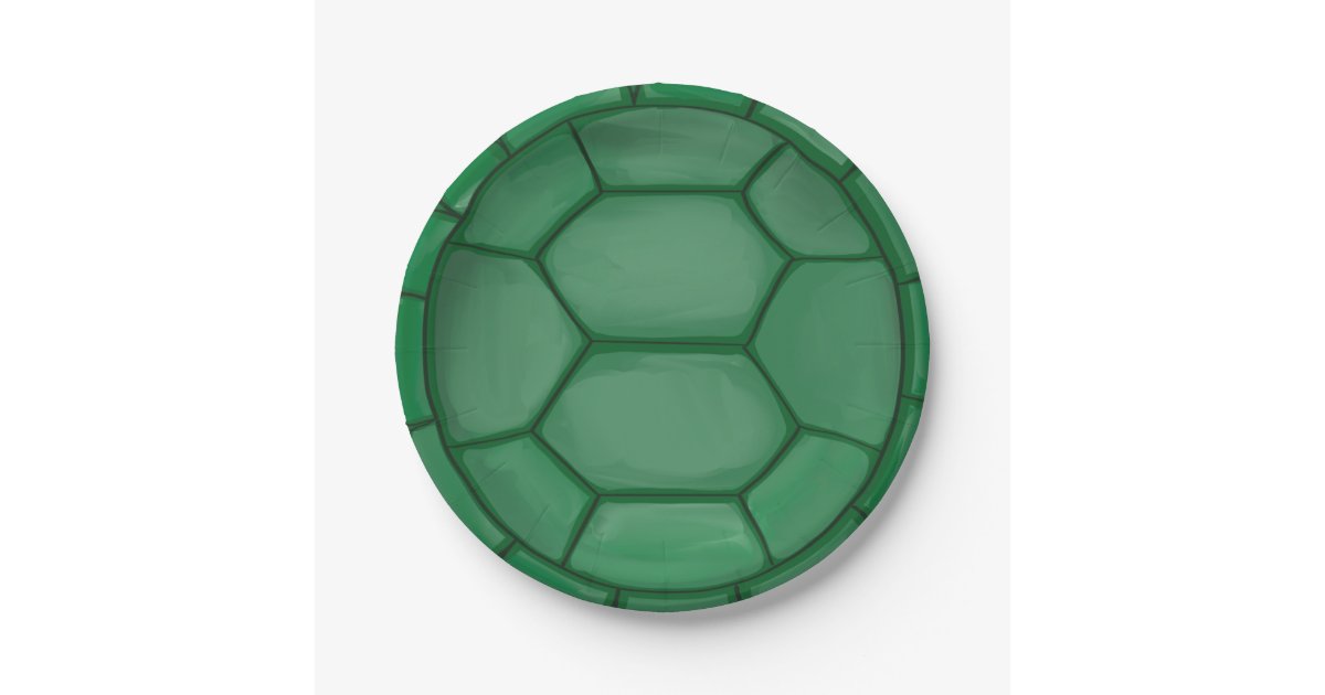 Turtle Shell Sea Theme Birthday Party plates | Zazzle