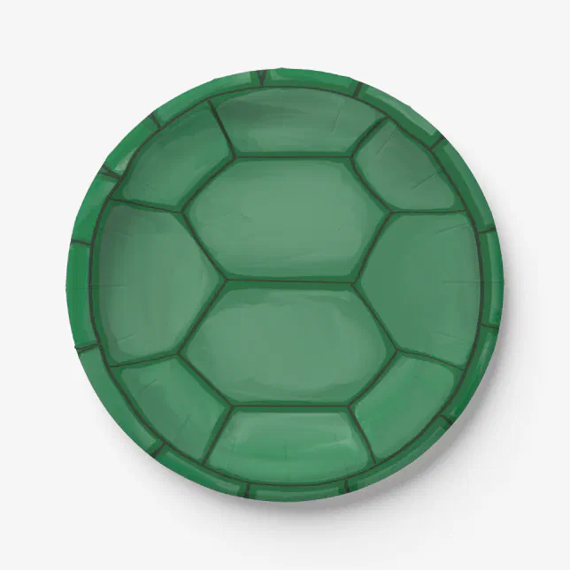 Turtle Shell Sea Theme Birthday Party plates | Zazzle