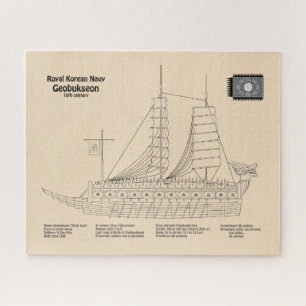 Turtle Ship Geobukseon - Ship Blueprint SD Jigsaw Puzzle