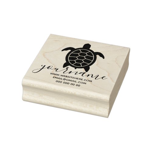 Turtle Signature Rubber Stamp