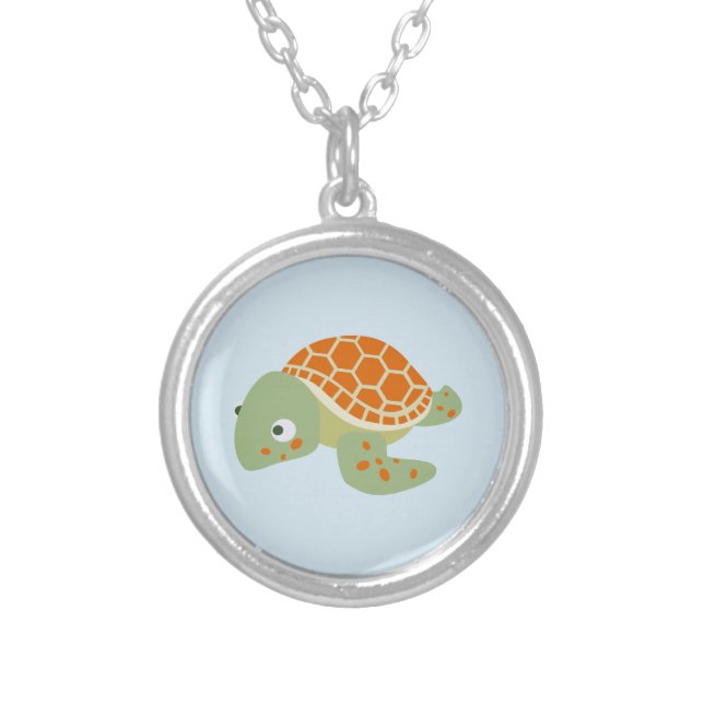 Turtle Silver Plated Necklace (Front)