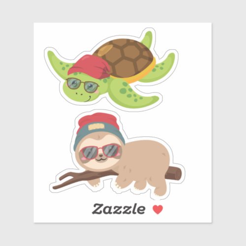 Turtle Sloth Cute Kawaii Sticker