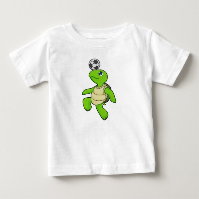 Turtle Soccer player Soccer Baby T-Shirt (Front)