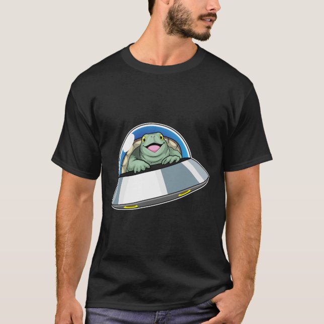 Turtle Spaceship Space T-Shirt (Front)