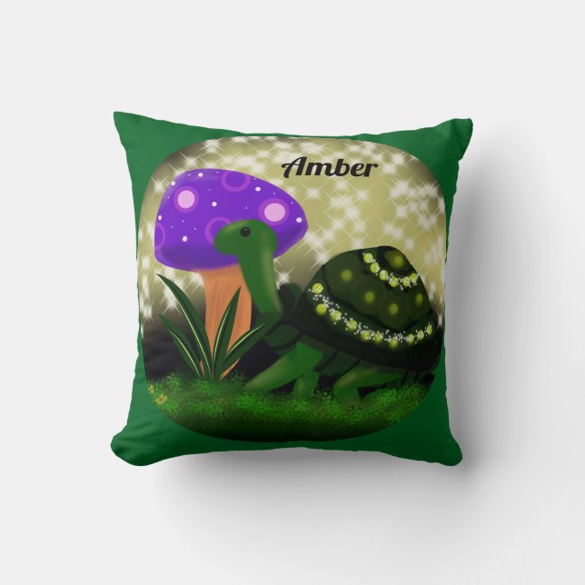 Turtle, Sparkly Pillow (Front)