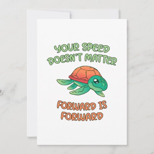 Turtle Speed Doesnt Matter Holiday Card