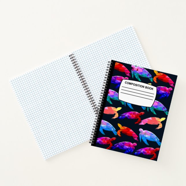 Turtle Spiral composition Notebook (Inside)