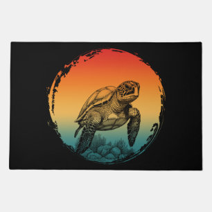 turtle summer ocean sunset  doormat
